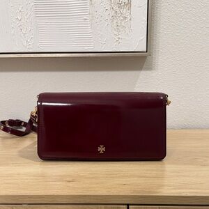 Tory Burch Deep Burgundy Crossbody Bag